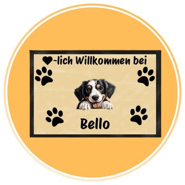 Personalisierte Fußmatten "Herzlich Willkommen" - PAWZLOVE