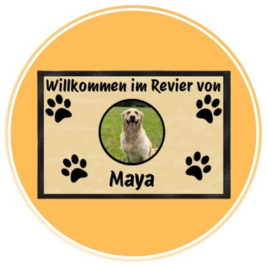 Personalisierte Fußmatten mit lustigem Spruch und Namen - PAWZLOVE