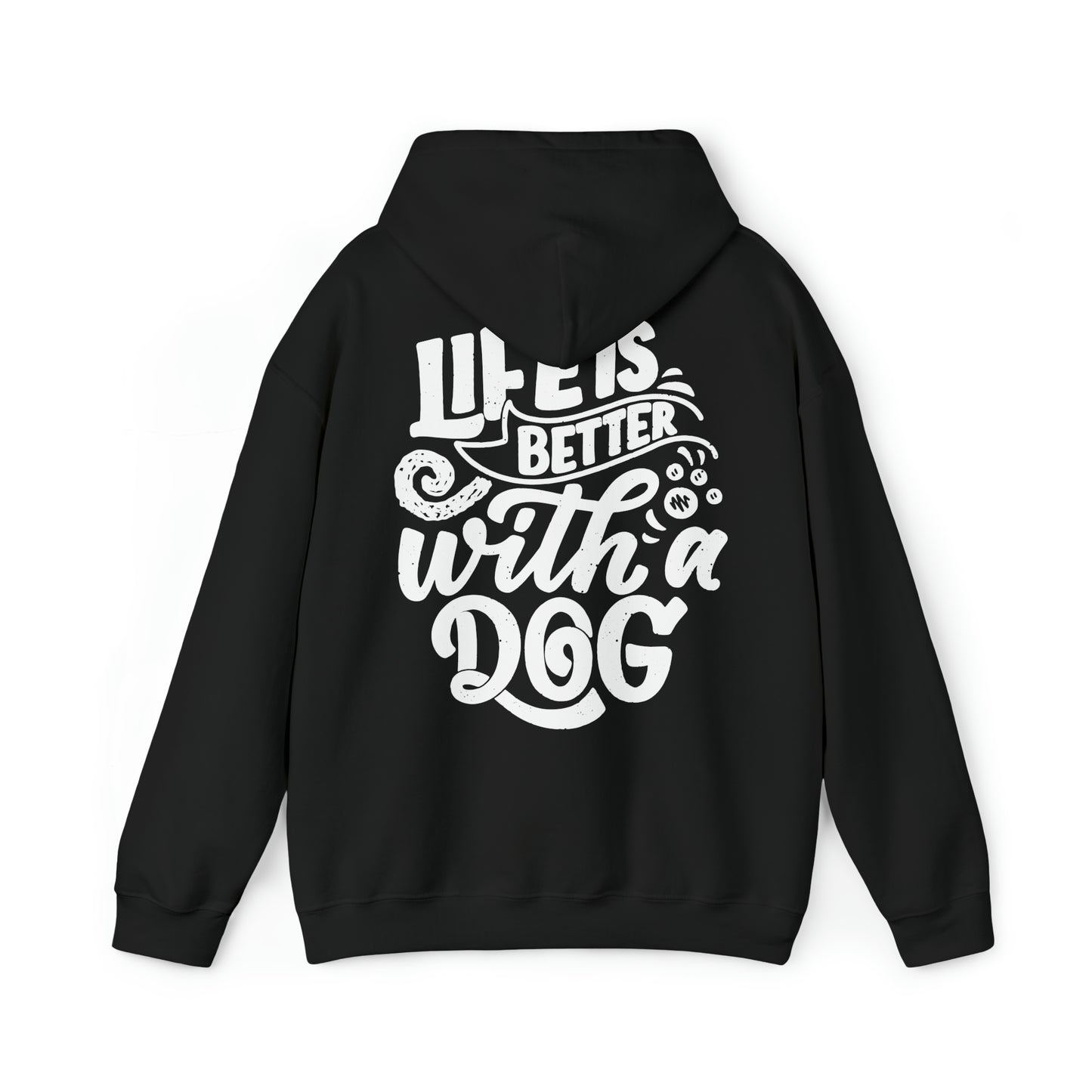 Heavy Blend™ Hooded Sweatshirt "Life is better with a Dog"