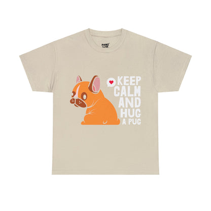 Baumwolle T-Shirt "Keep calm" Farbe: Sand| Pawzlove