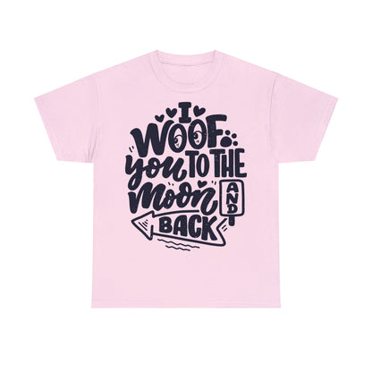 Baumwolle T-Shirt "I WOOF YOU" Farbe: Pink| Pawzlove