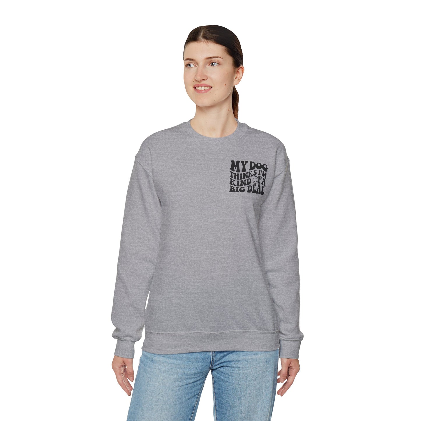 Backprint Heavy Blend™ Crewneck Sweatshirt "Big Deal"