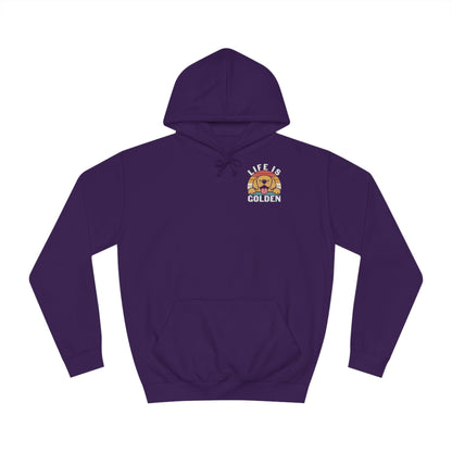 College Hoodie "Life is golden" Farbe: Violett| Pawzlove