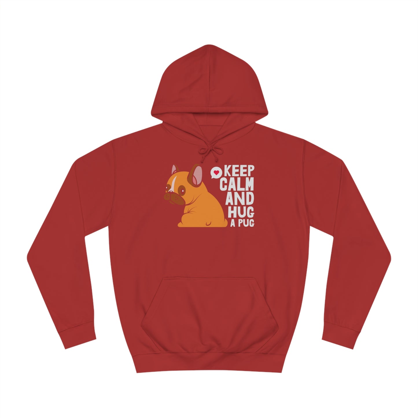 College Hoodie "Keep calm" Farbe: Rot| Pawzlove