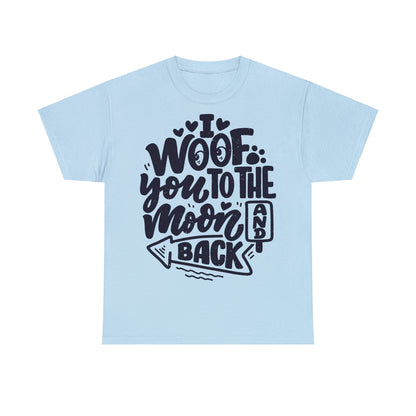 Baumwolle T-Shirt "I WOOF YOU" Farbe: Hellblau| Pawzlove