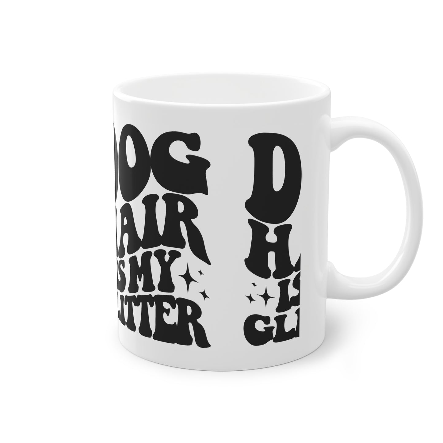 Weiße Tasse "Dog Hair is my Glitter" Volumen: 0.33 Liter| Pawzlove