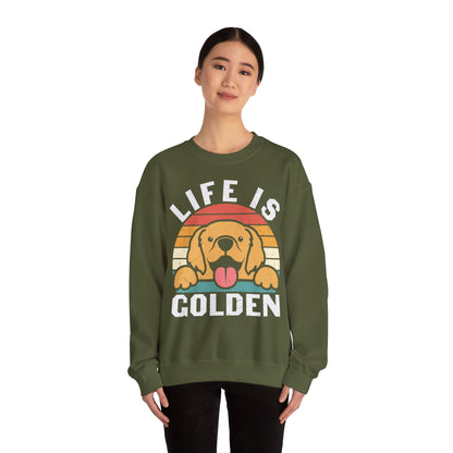 Heavy Blend™ Crewneck Sweatshirt "Life is Golden"