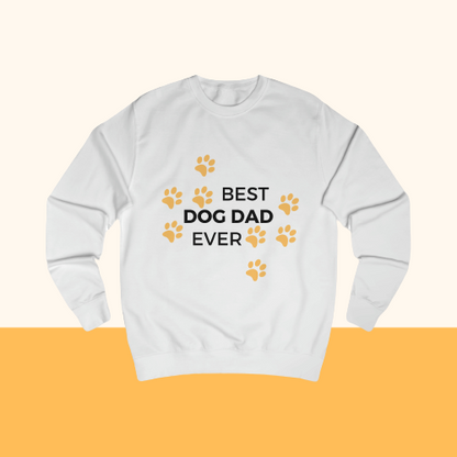 Männer Sweatshirt "DOG DAD" Farbe: Arktisches Weiß| Pawzlove