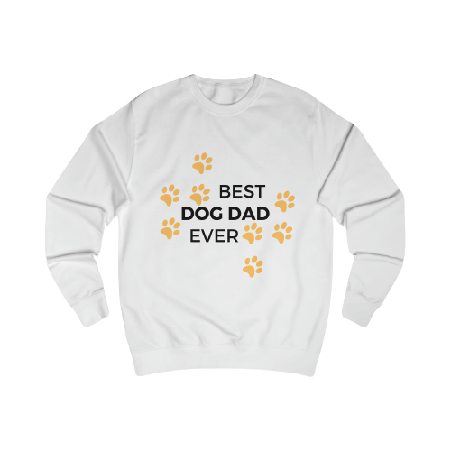 Männer Sweatshirt "DOG DAD" Farbe: Arktisches Weiß| Pawzlove