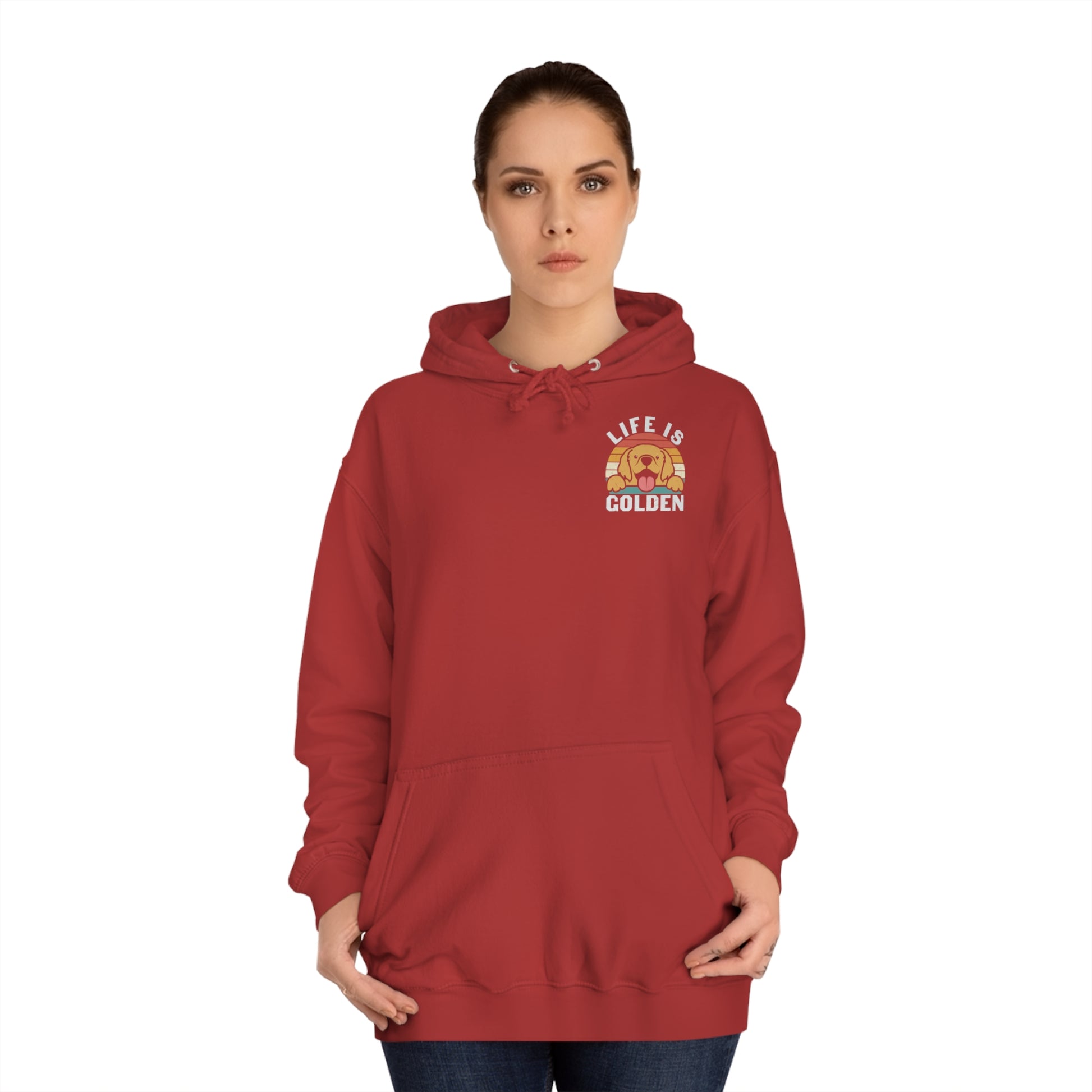 College Hoodie "Life is golden" Farbe: Grün| Pawzlove