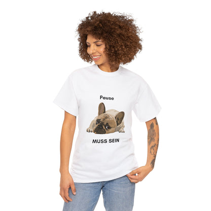 Baumwolle T-Shirt "Pause muss sein" Farbe: Grau| Pawzlove