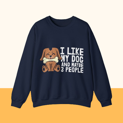 Heavy Blend™ Crewneck Sweatshirt "I like my Dog"