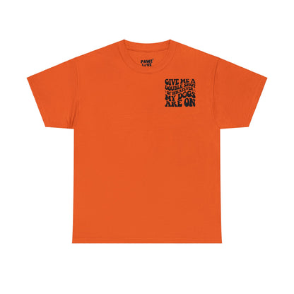 Backprint Baumwolle T-Shirt "Doubleshot" Farbe: Orange| Pawzlove