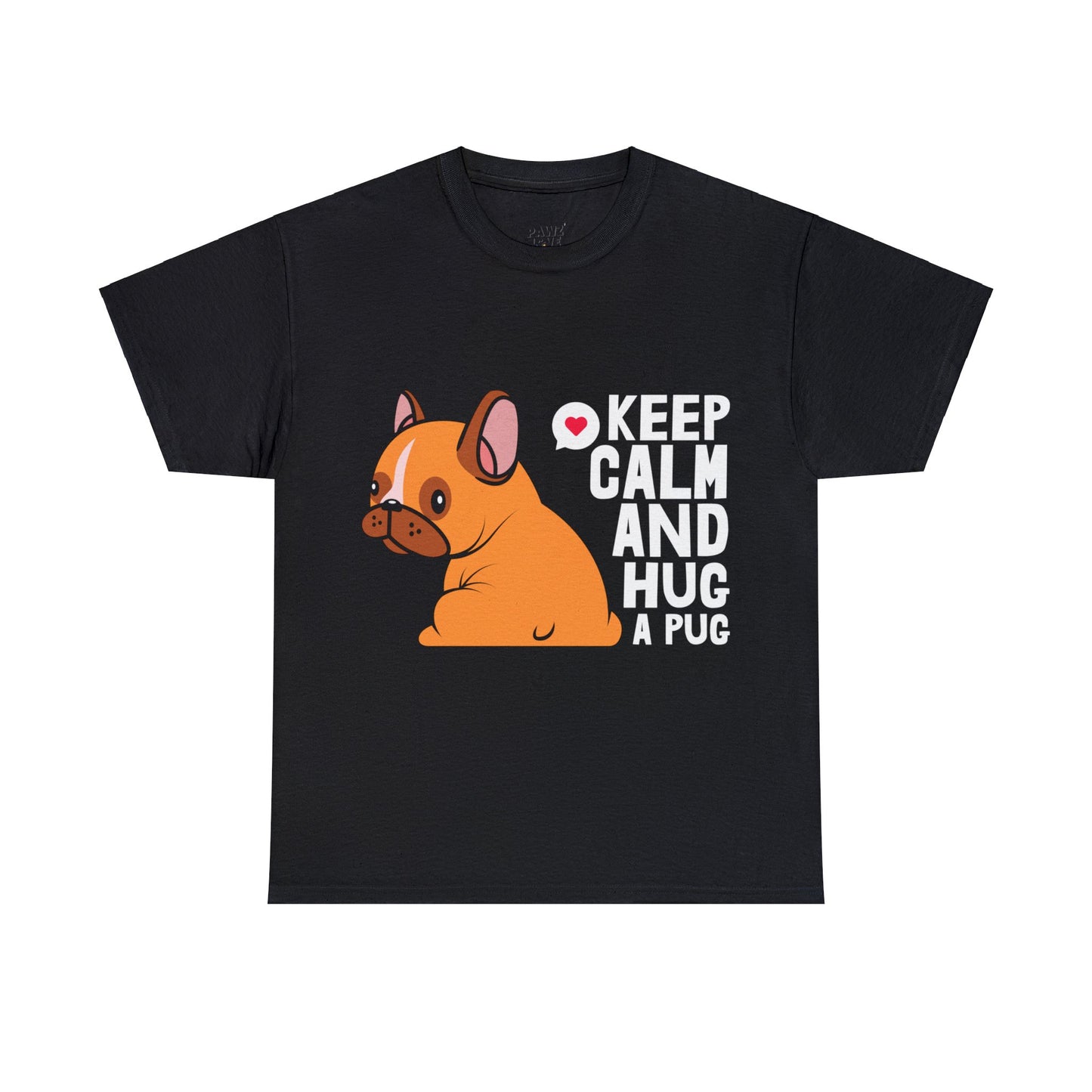 Baumwolle T-Shirt "Keep calm" Farbe: Schwarz| Pawzlove