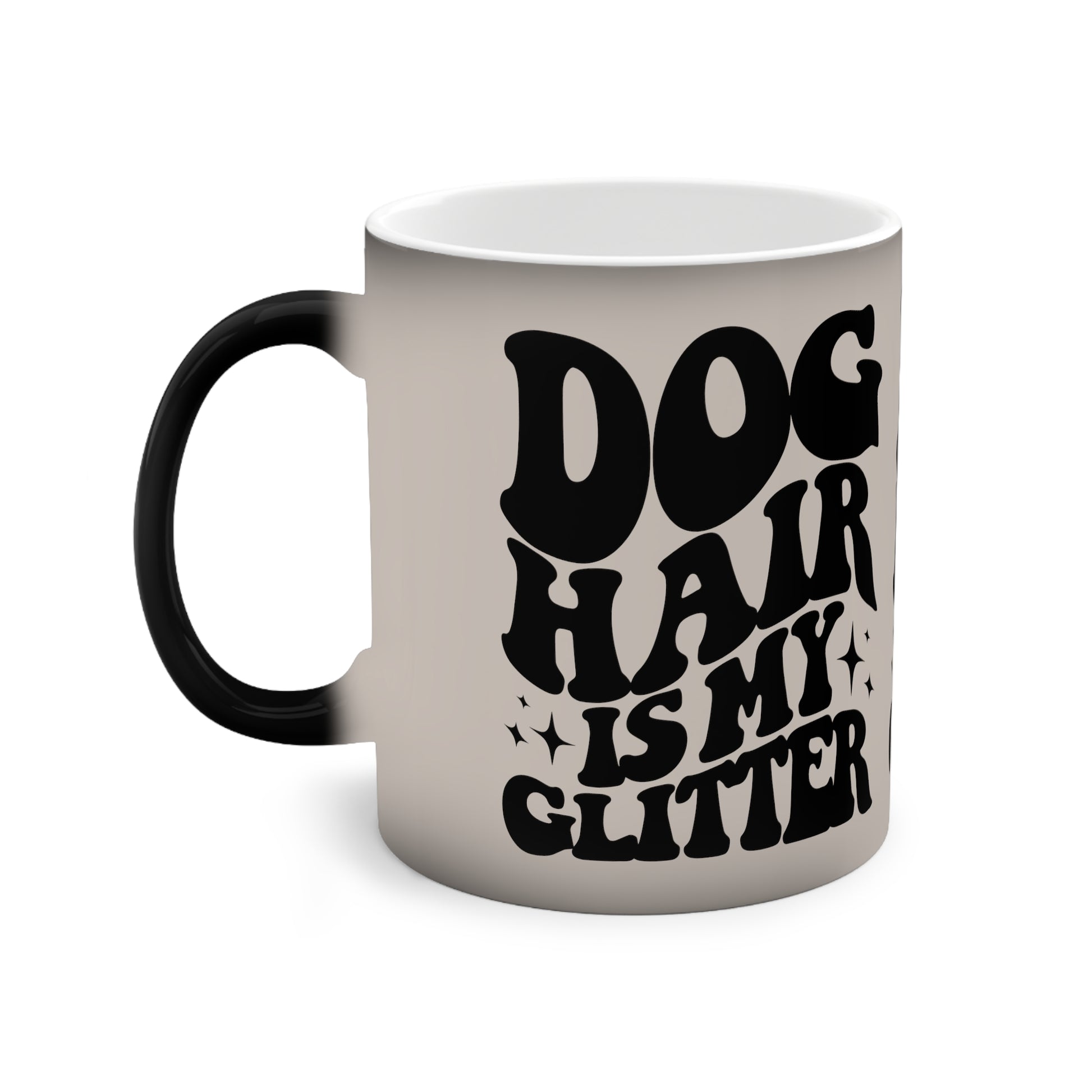 Magische Tasse "Dog Hair is my Glitter" Volumen: 0.33 Liter| Pawzlove