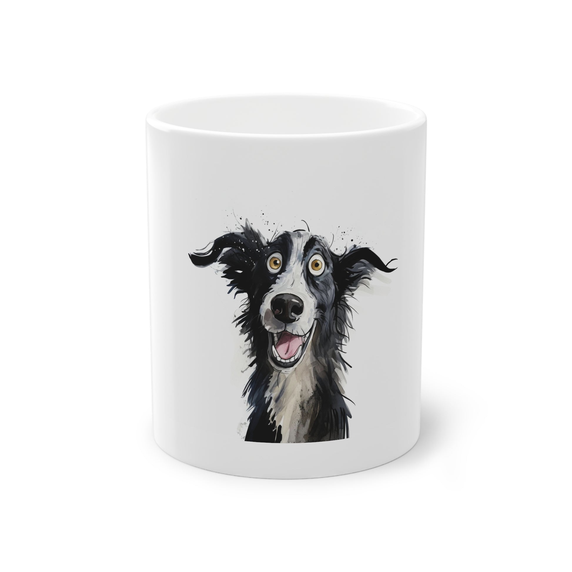 Weiße Tasse "Funny Border Collie" Volumen: 0.33 Liter| Pawzlove