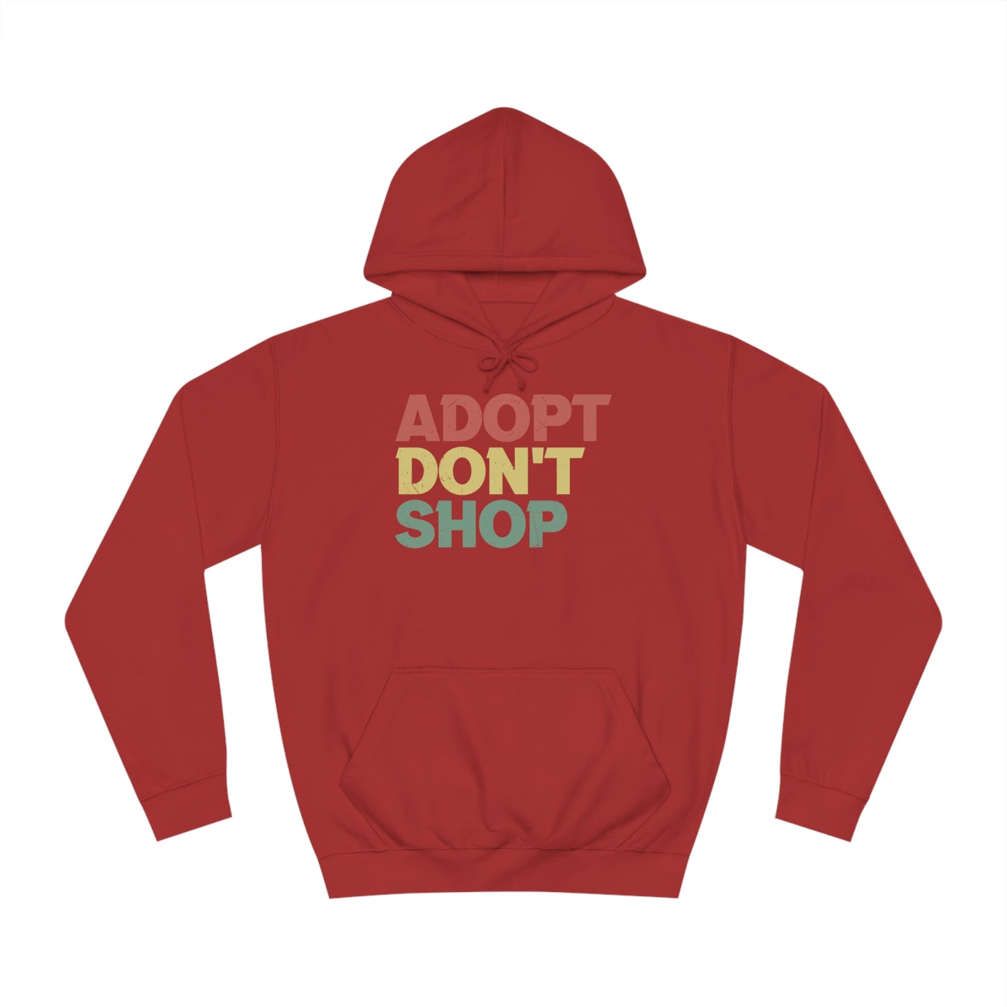 College Hoodie "Adopt don't shop" Farbe: Rot| Pawzlove