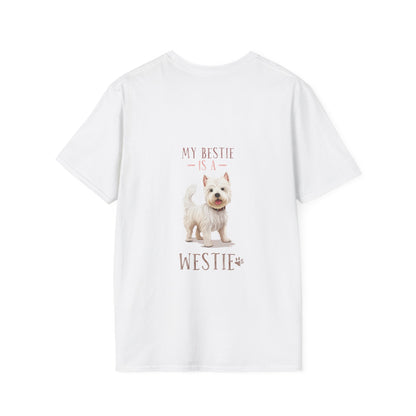 Backprint Softstyle T-Shirt "My Bestie is a Westie"