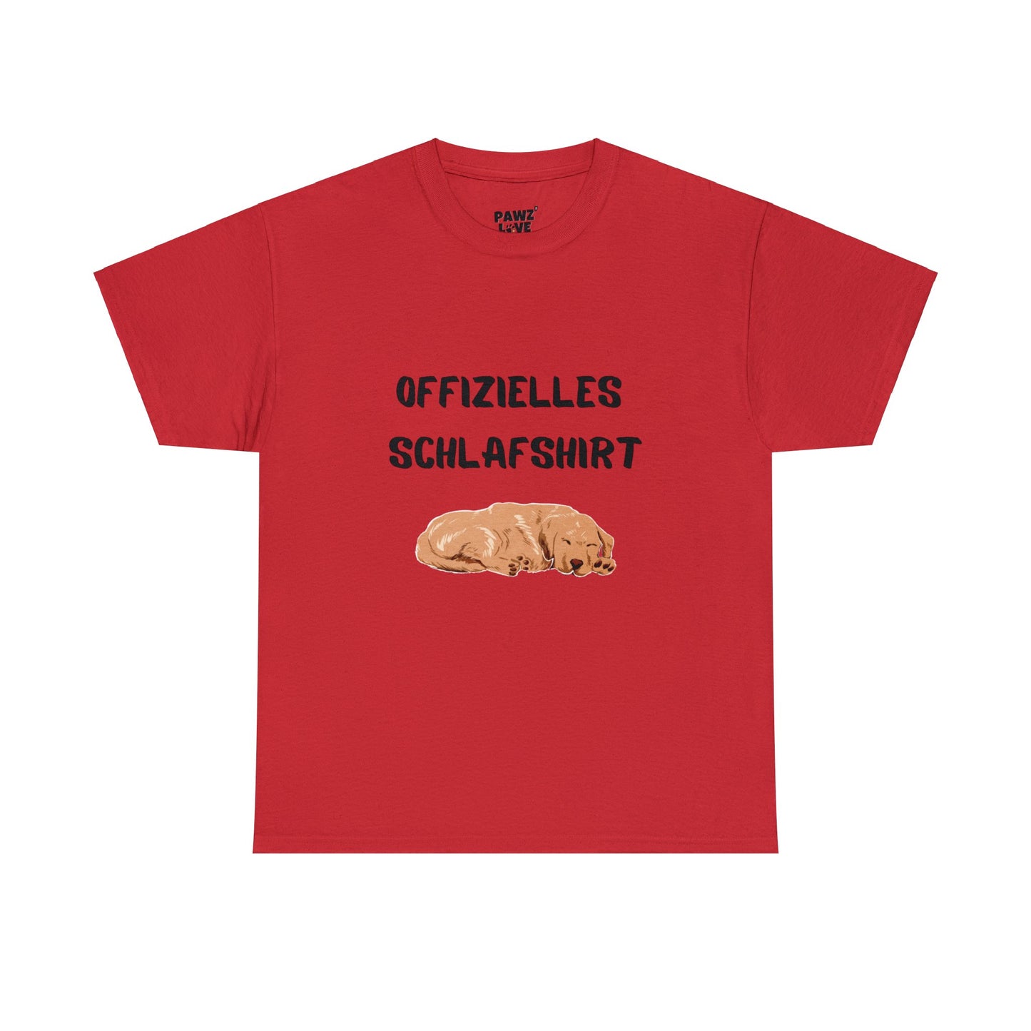 Offizielles Schlafshirt aus Baumwolle Farbe: Rot| Pawzlove