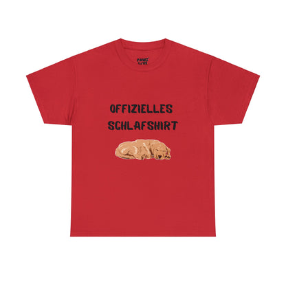 Offizielles Schlafshirt aus Baumwolle Farbe: Rot| Pawzlove