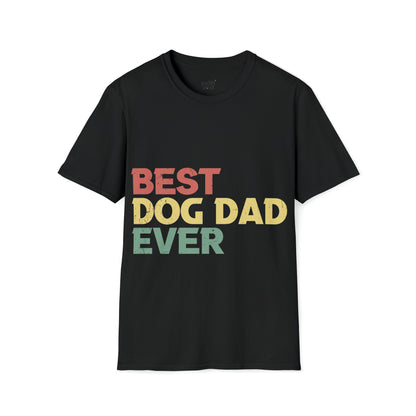 Softstyle T-Shirt "Best Dog Dad ever" Farbe: Schwarz| Pawzlove