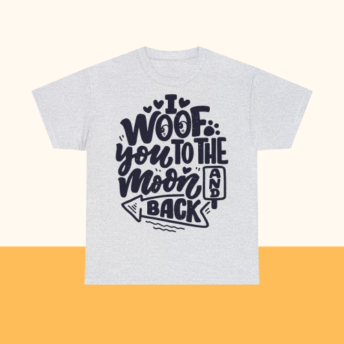 Baumwolle T-Shirt "I WOOF YOU"