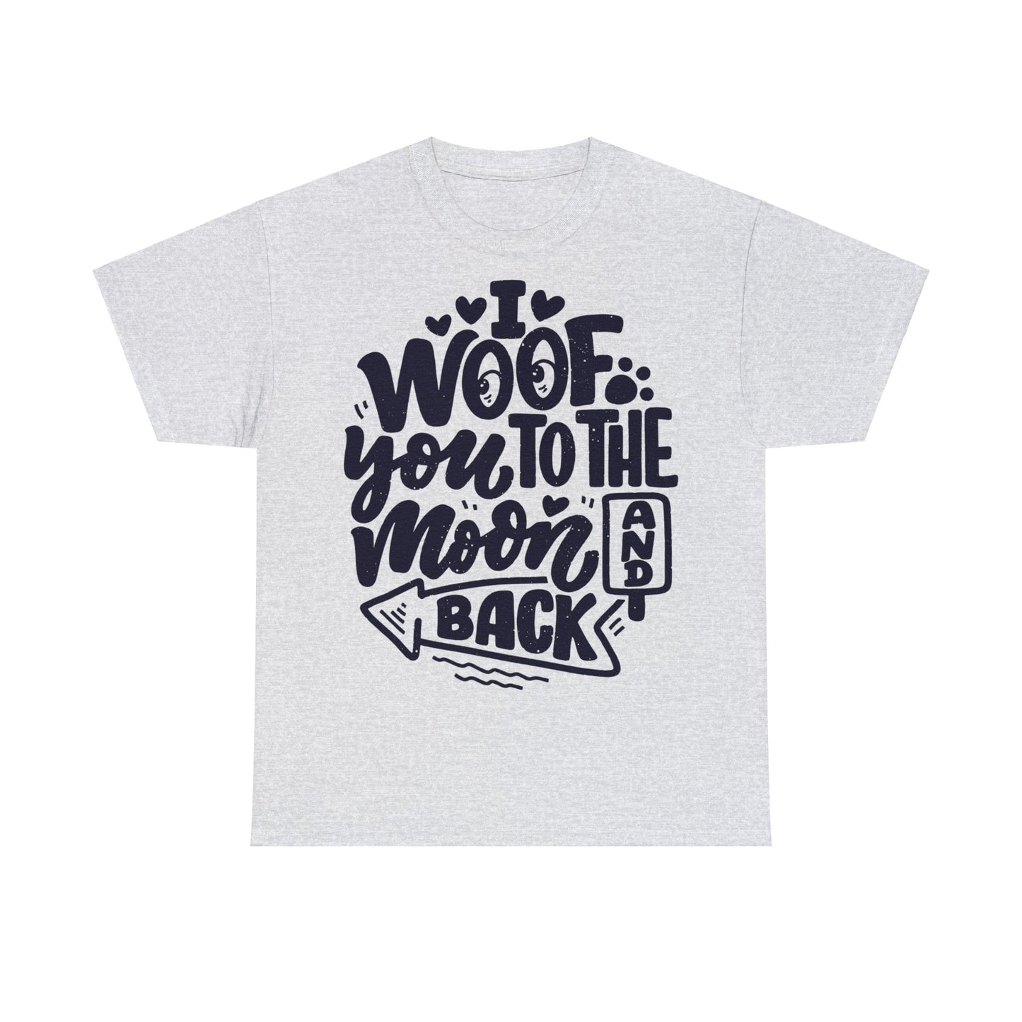 Baumwolle T-Shirt "I WOOF YOU" Farbe: Grau| Pawzlove