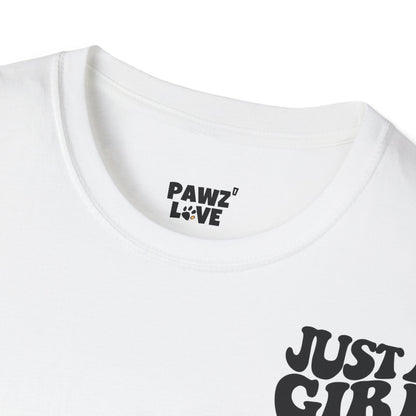 Backprint Softstyle T-Shirt "Just a Girl who loves Dogs"