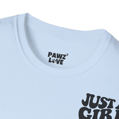 Backprint Softstyle T-Shirt "Just a Girl who loves Dogs"