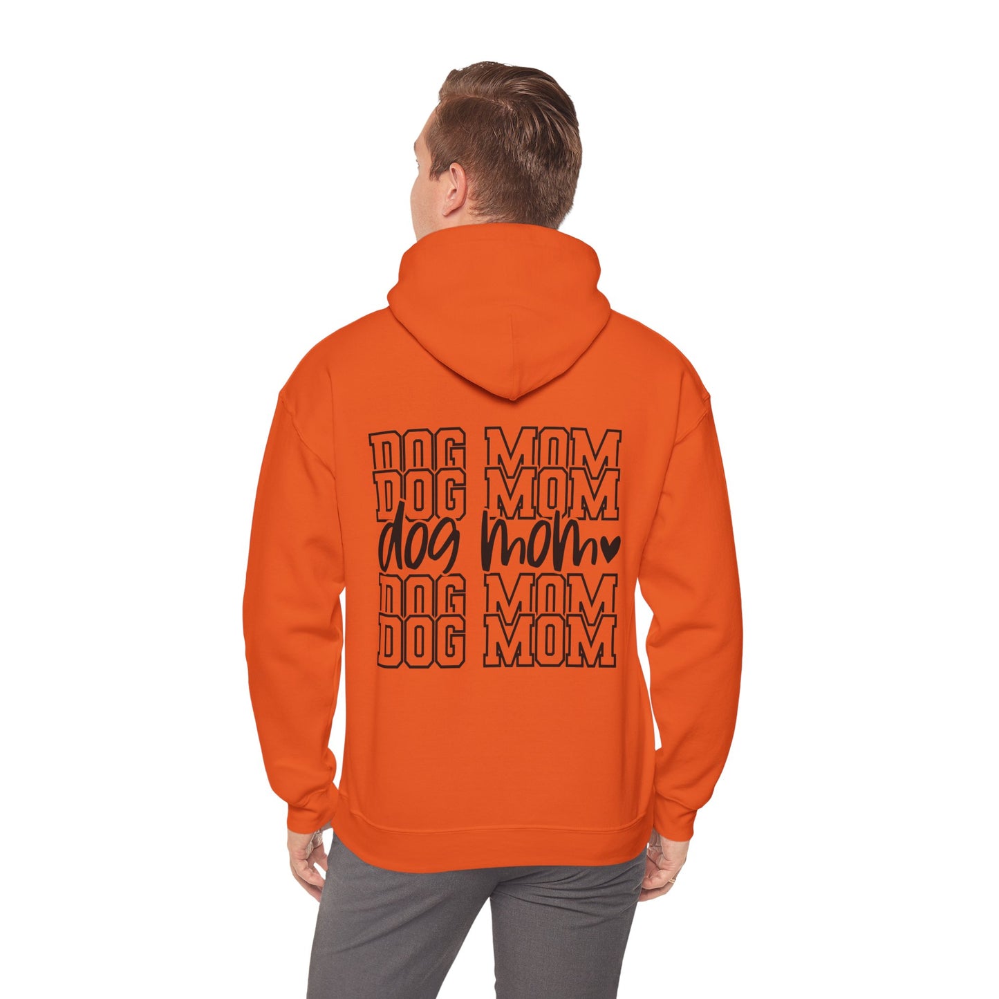 Backprint Heavy Blend™ Hooded Sweatshirt "Dog Mom"