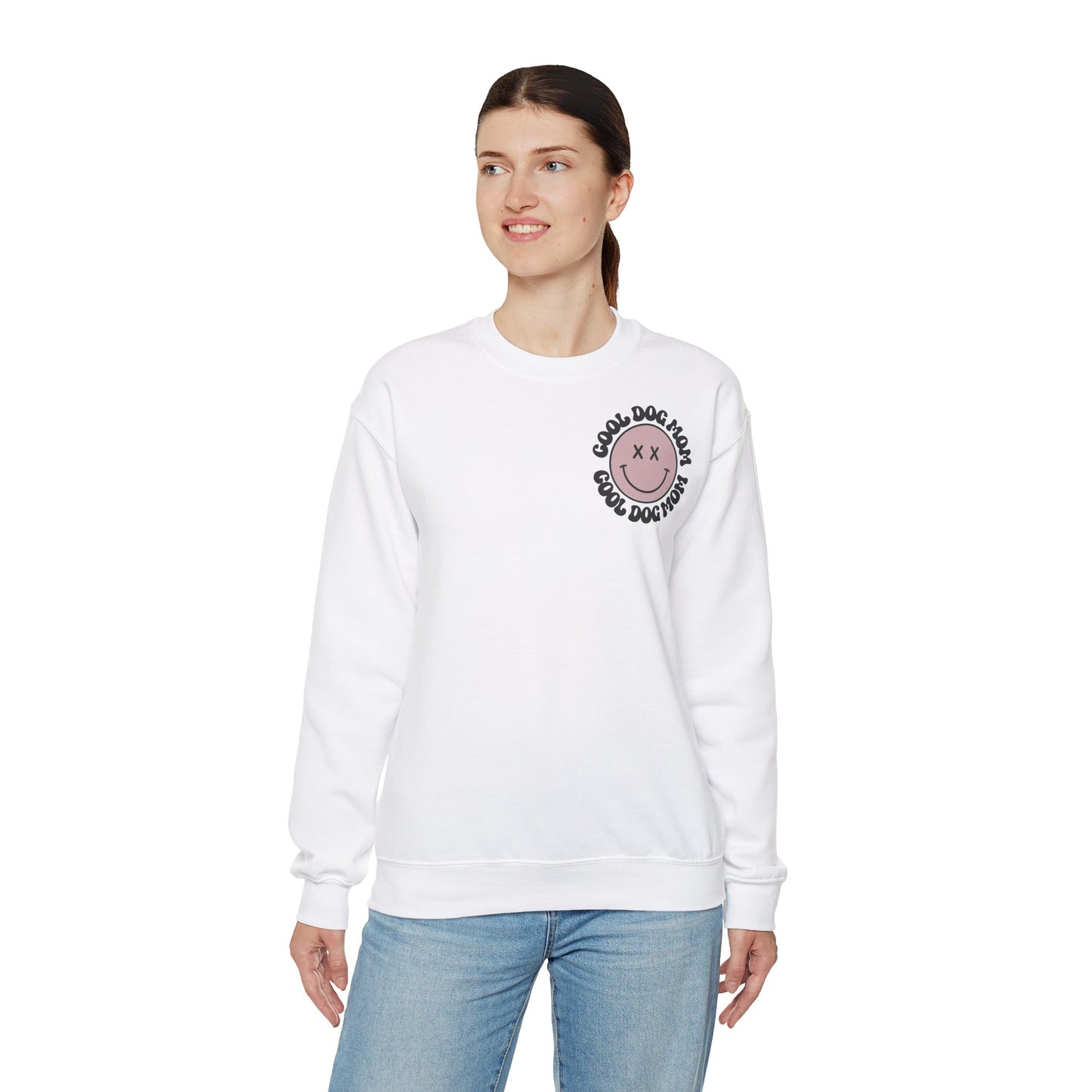 Heavy Blend™ Crewneck Sweatshirt "Cool Dog Mom"