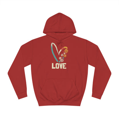 College Hoodie "LOVE" Farbe: Rot| Pawzlove