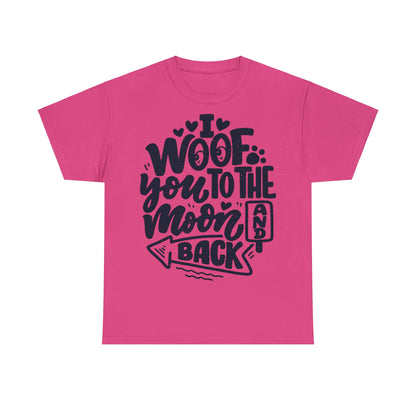 Baumwolle T-Shirt "I WOOF YOU" Farbe: Grau| Pawzlove