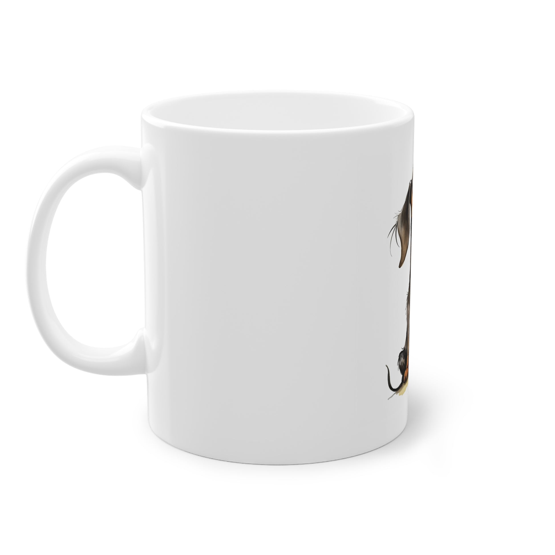 Weiße Tasse "Funny Dachshund" Volumen: 0.33 Liter| Pawzlove