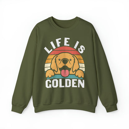 Heavy Blend™ Crewneck Sweatshirt "Life is Golden"