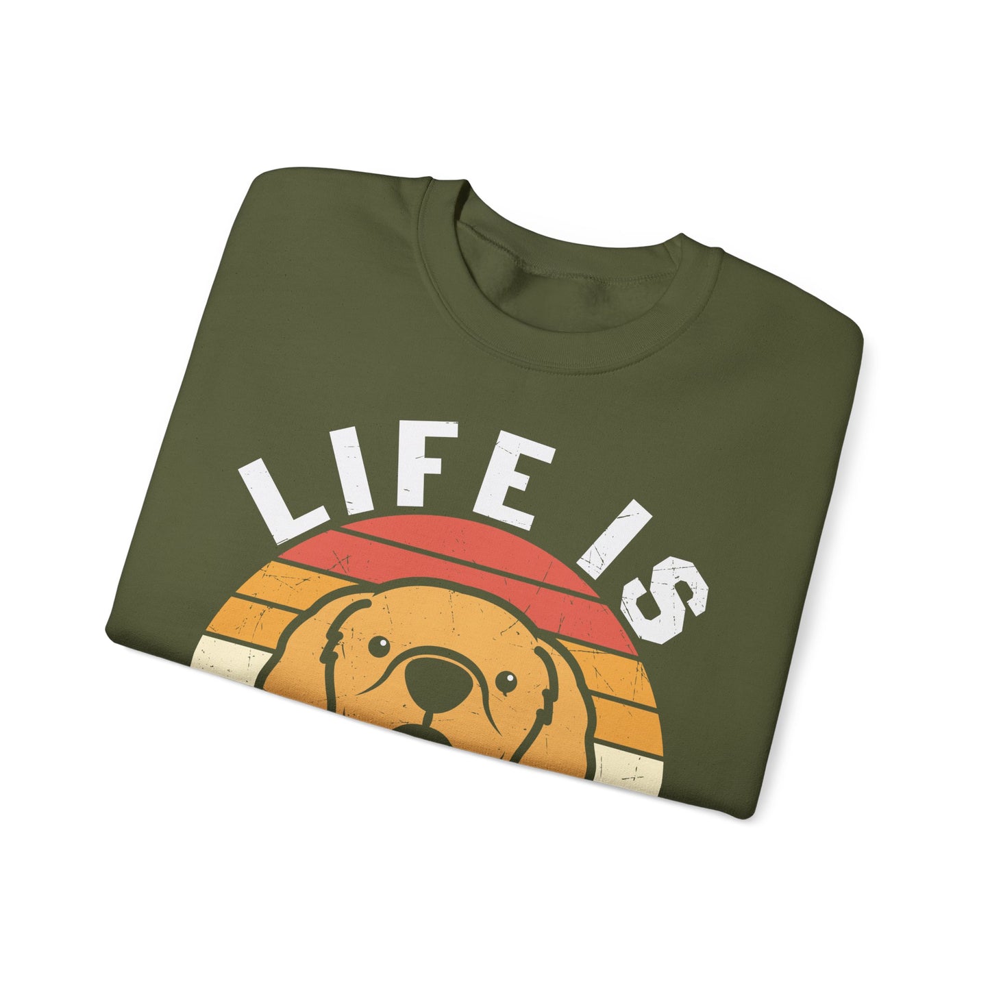 Heavy Blend™ Crewneck Sweatshirt "Life is Golden"