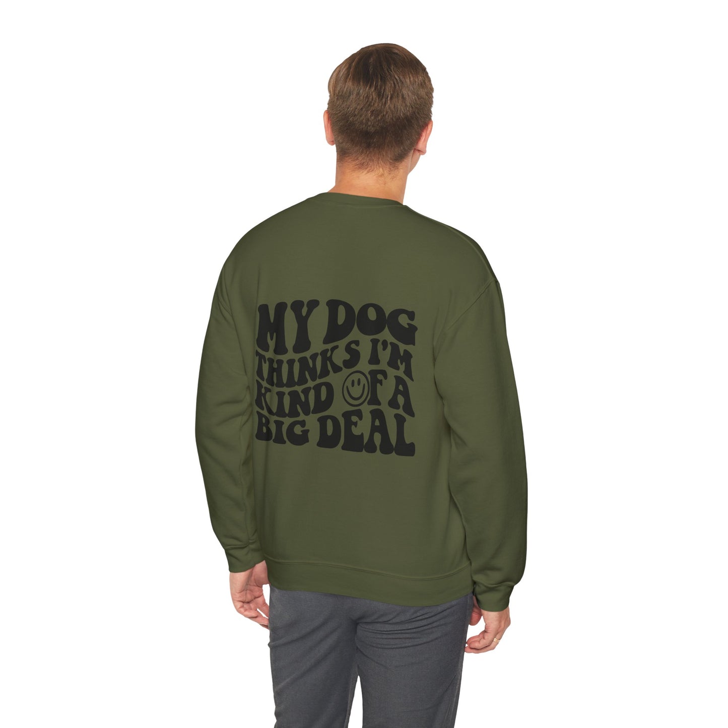 Backprint Heavy Blend™ Crewneck Sweatshirt "Big Deal"