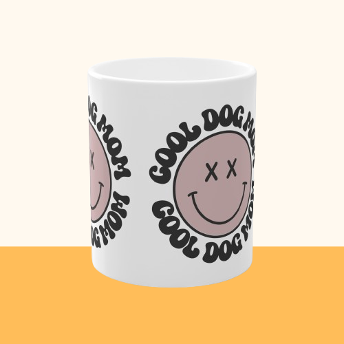 Weiße Tasse "Cool Dog Mom" Volumen: 0.33 Liter| Pawzlove