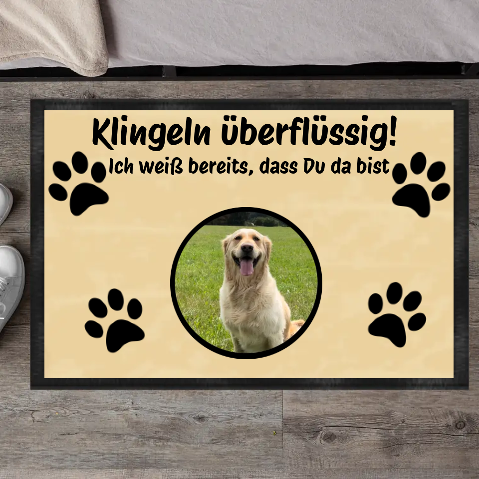 Individuelle Fußmatte "Klingeln überflüssig" | Pawzlove