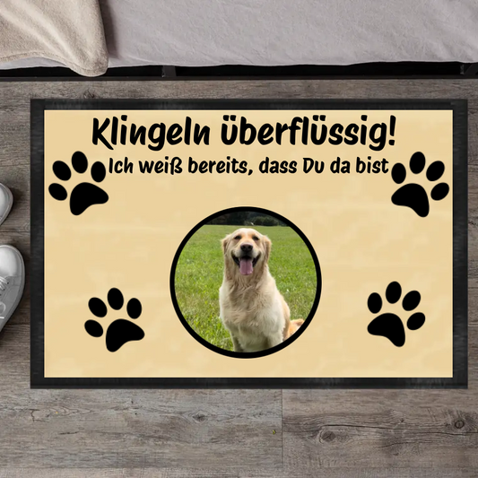 Individuelle Fußmatte "Klingeln überflüssig" | Pawzlove