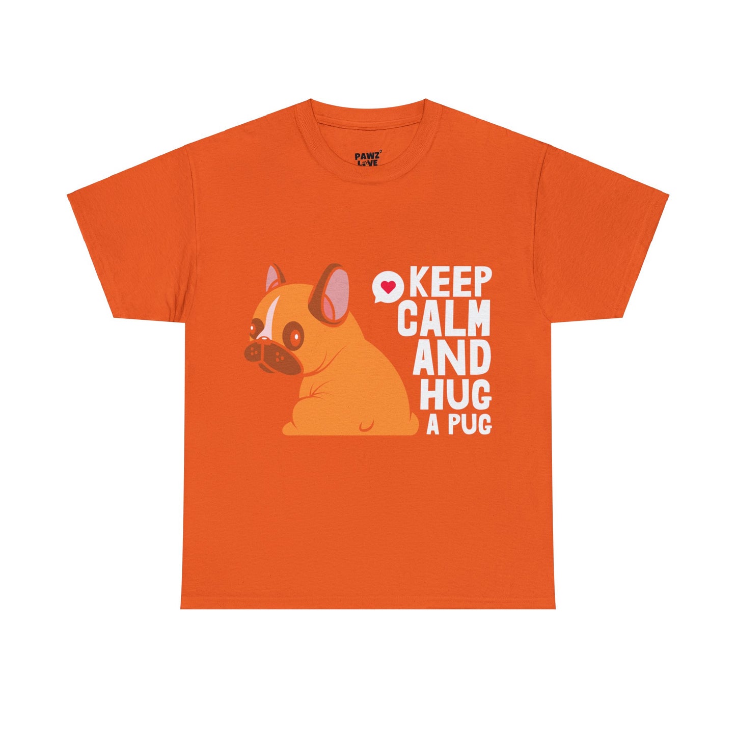 Baumwolle T-Shirt "Keep calm" Farbe: Orange| Pawzlove