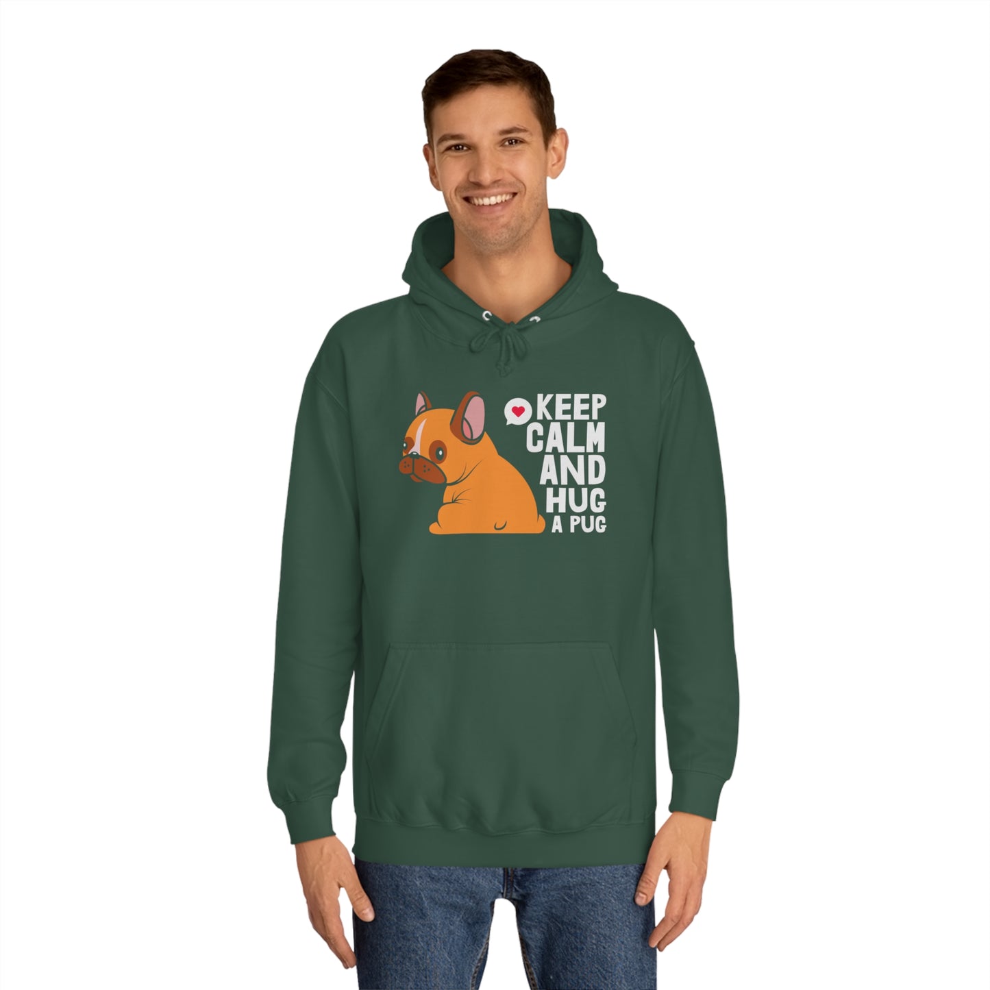 College Hoodie "Keep calm" Farbe: Grün| Pawzlove