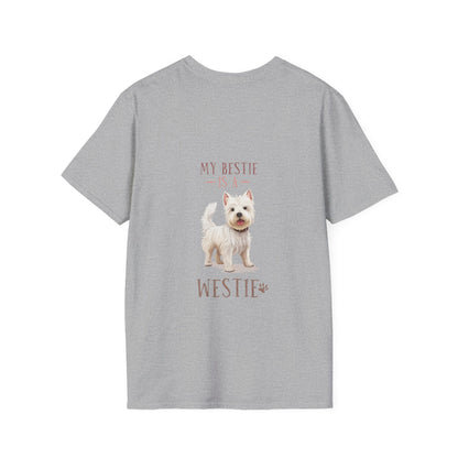 Backprint Softstyle T-Shirt "My Bestie is a Westie"