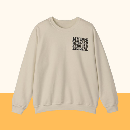 Backprint Heavy Blend™ Crewneck Sweatshirt "Big Deal"