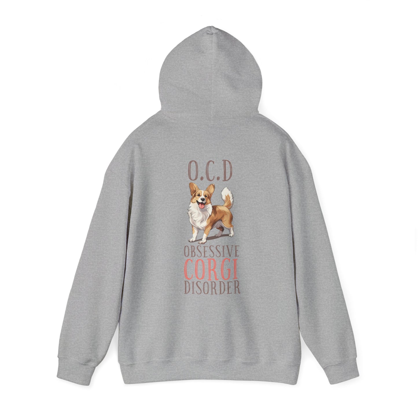 Backprint Heavy Blend™ Hooded Sweatshirt "Corgi"