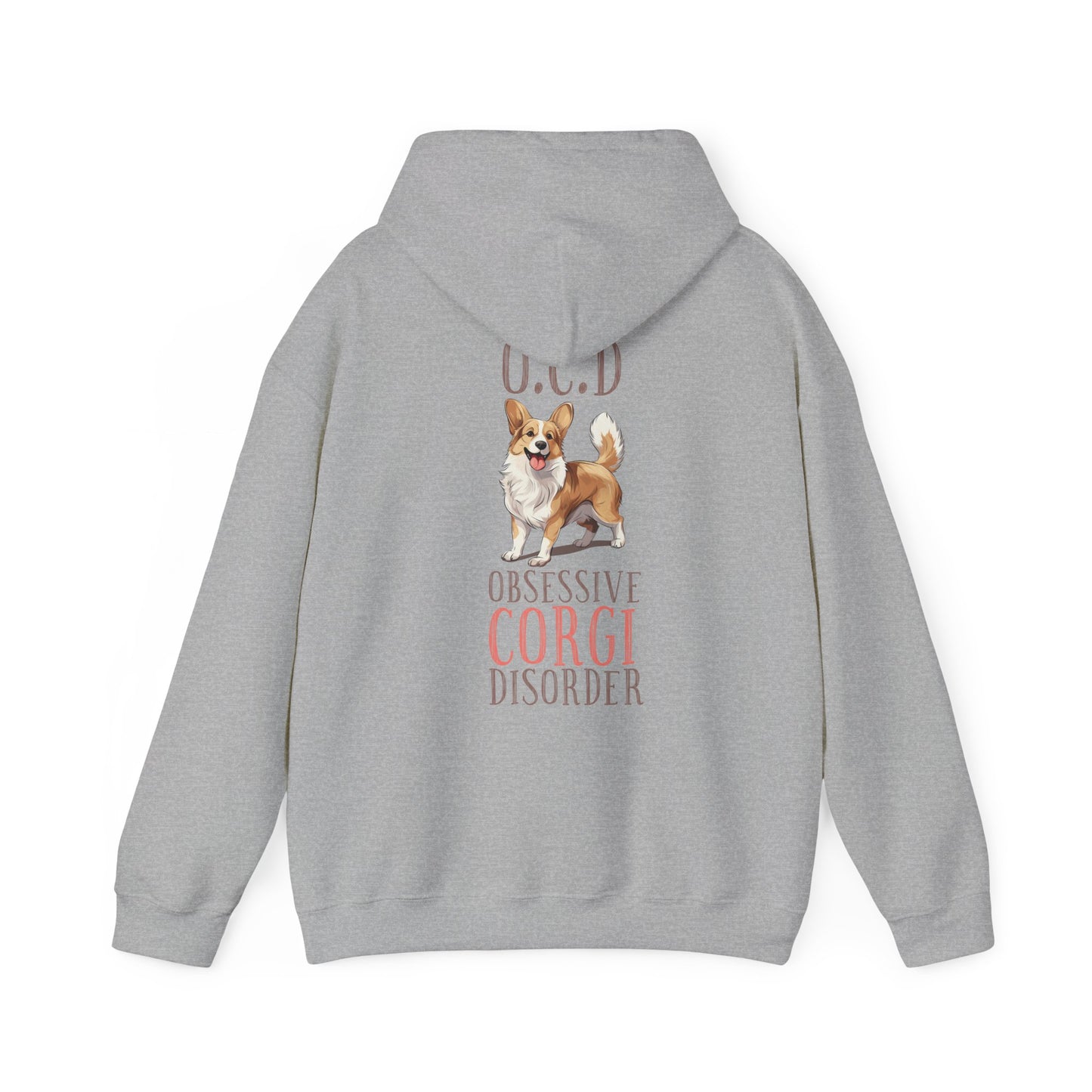 Backprint Heavy Blend™ Hooded Sweatshirt "Corgi"