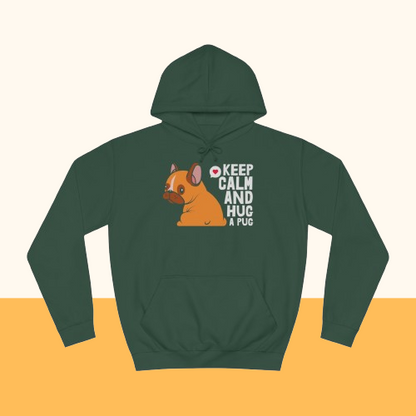 College Hoodie "Keep calm" Farbe: Grün| Pawzlove