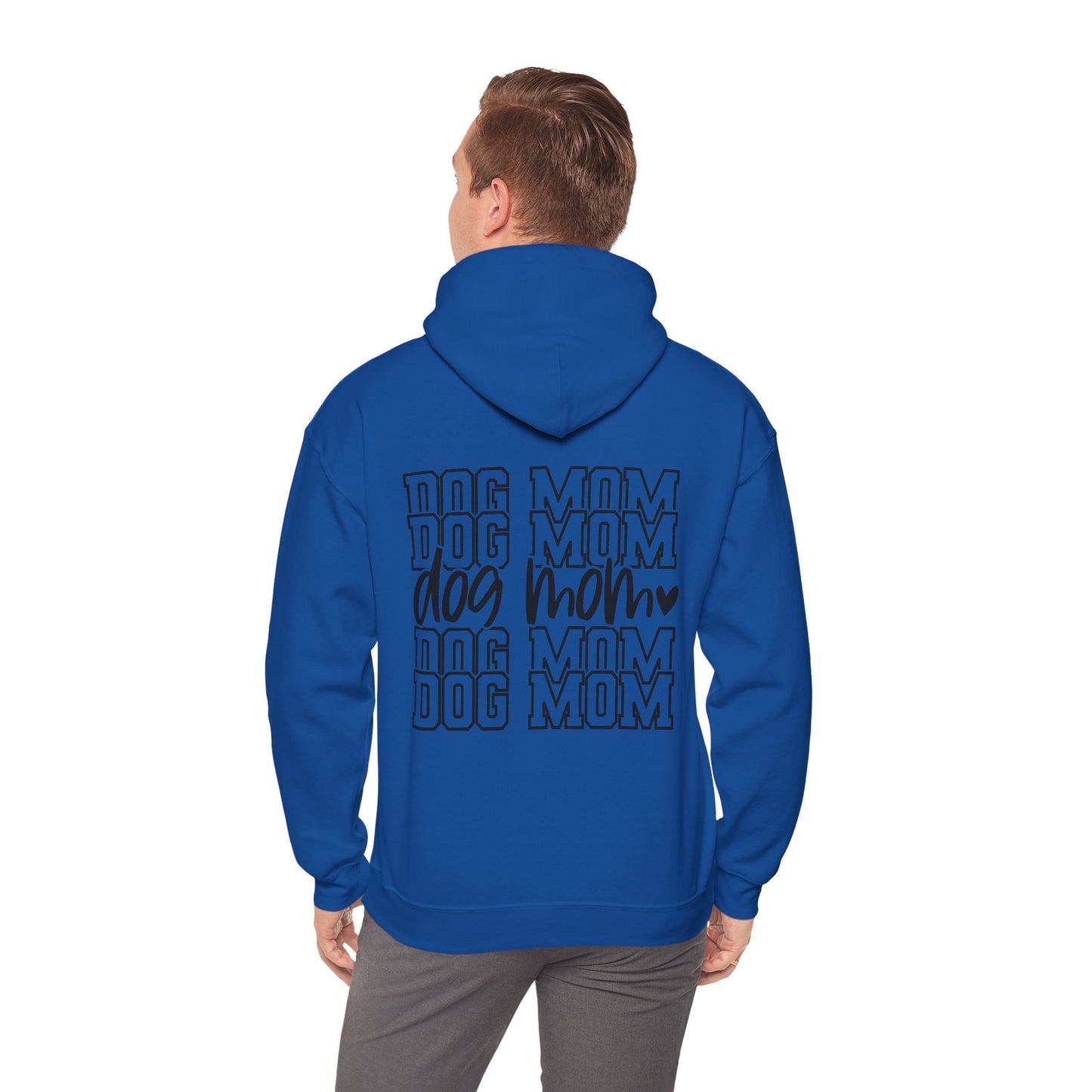 Backprint Heavy Blend™ Hooded Sweatshirt "Dog Mom"