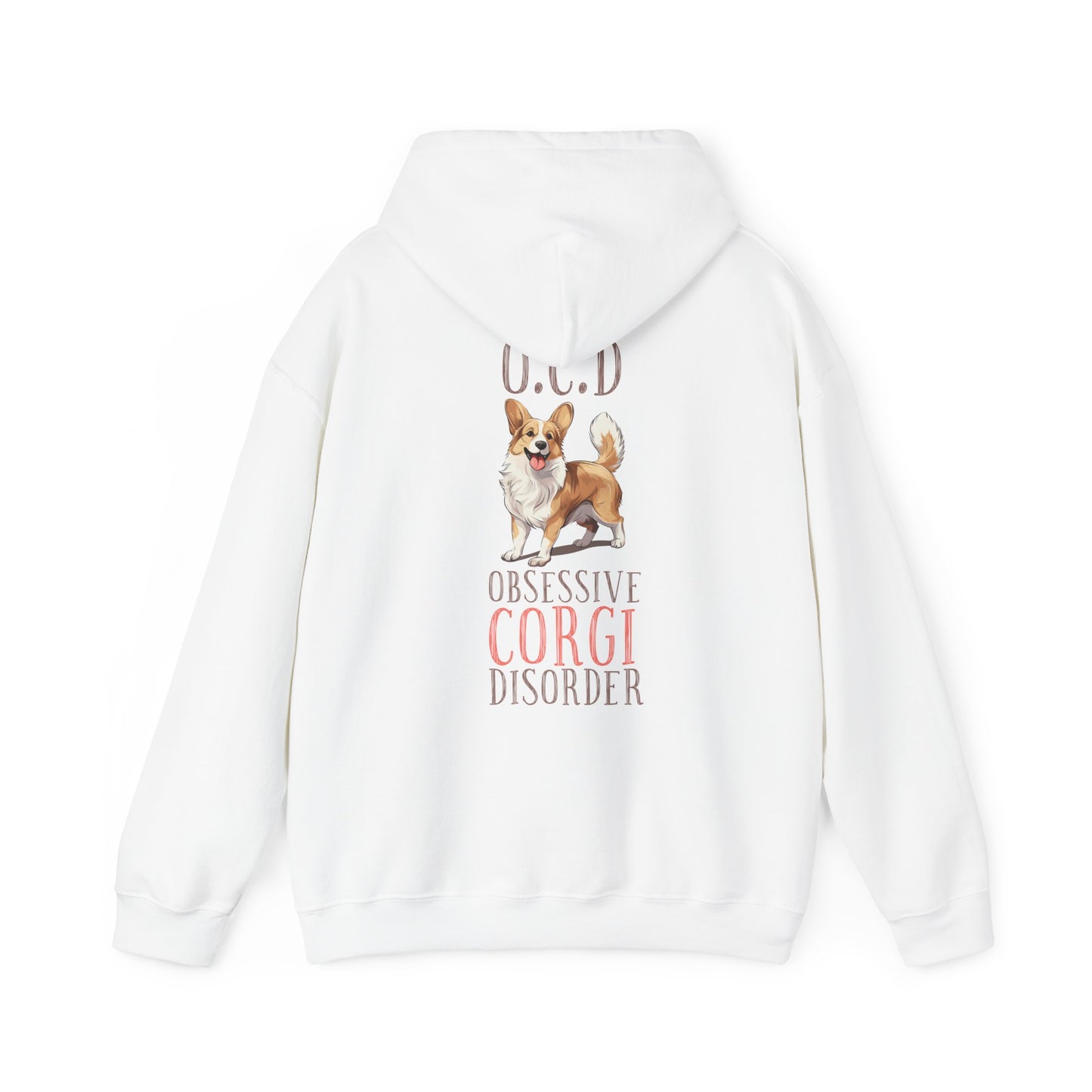 Backprint Heavy Blend™ Hooded Sweatshirt "Corgi"