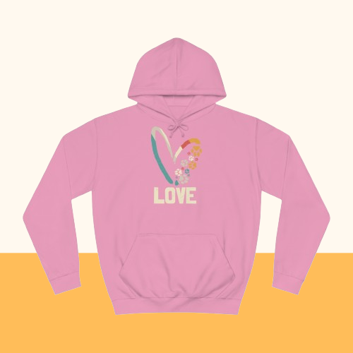 College Hoodie "LOVE" Farbe: Rot| Pawzlove